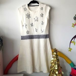 Snow Angel Christmas Sweater Dress M/L